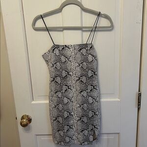 Snake Print Slip Dress